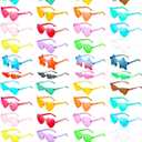 Kanayu Party Fun Sunglasses Bulk Retro Mixed Style Rimless Sunglasses for Adults Bachelor Wedding Birthday Party Favors