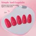 2 x evpct Glossy Press on Nails Short Almond Short for Women, Red Fake Nail with Kits Salon Quality Reusable Stick on Nails In 15 Sizes 30Pcs Full Cover False Nail Soft Gel Set Kit for Gift, 21 (30 Fl Oz (Pack of 1))