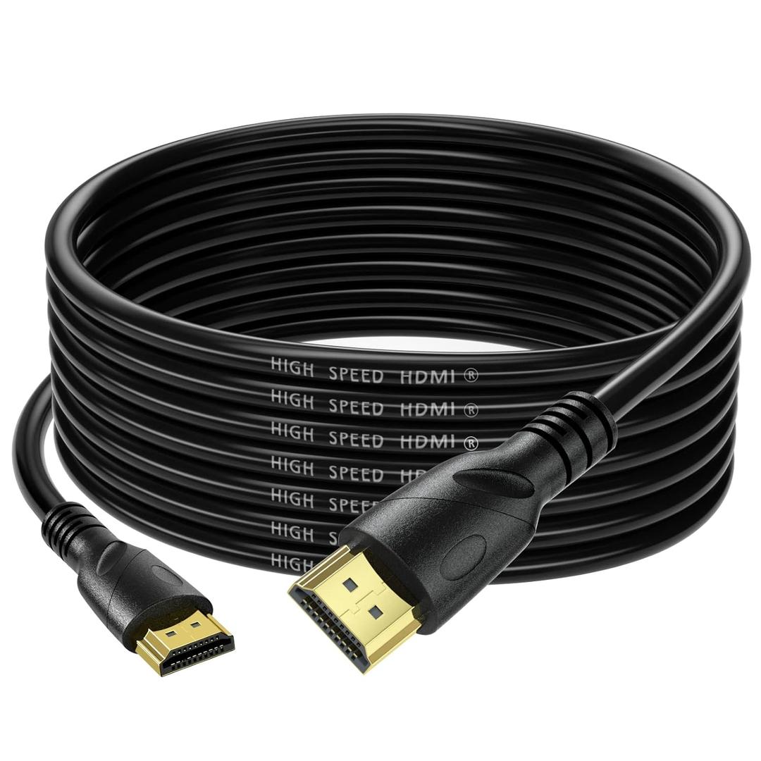 4K HDMI Cable 25ft Ultra High Speed HDMI 2.0 Cord 4K@60Hz 18gbps, Gold Plated Connector,Ethernet Audio Video Return,Compatible for 1080p 3D HDTV PC Xbox Arc Laptop PS3/4/5/9 etc