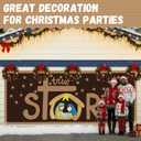 4X 9.8ft Christmas Nativity Scene Photo Backdrop Outdoor Christian Religious Birth of Jesus Banner for Photography Booth Prop Christmas Party Decoration