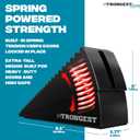 Strongest Home 2 Pack XL Adjustable Door Stopper with Spring Heavy Duty Wedge for Oversized, Thick & Heavy Doors, Anti-Slip Rubber Grip, Commercial, Home & Outdoor Use on Carpet, Wood & Tile - Black