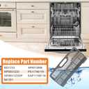 UPGRADED 8531233 WP8531233 Dishwasher Silverware Basket For Whirlpool Kenmore Kitchenaid Dishwasher Silverware Basket Replacement Kitchen Aid Dishwasher Utensil Basket Universal Holder Dishwasher Rack