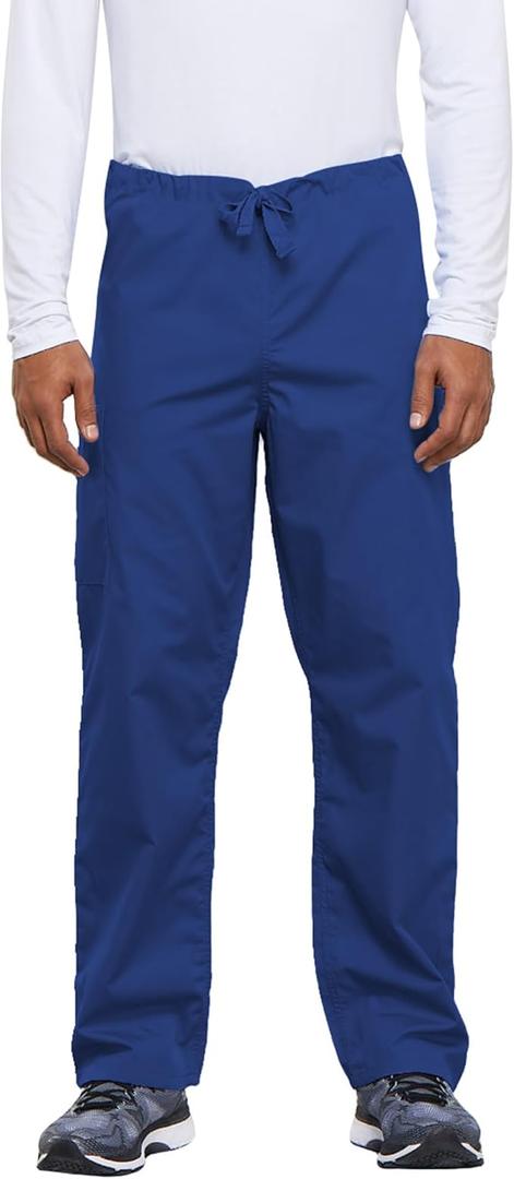 Cherokee Unisex Scrub Pants for Men & Women Drawstring Cargo Medical Uniform Straight Leg Nursing Scrub Bottoms - 4100, Size XL