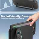 Slim Protective Case for Switch 2, Dockable Case Protector for Switch 2 2025, Shockproof Hard Shell Cover - Thin 1mm & Lightweight 58g | Anti-Fingerprint Matte Finish | Translucent Smoke Black