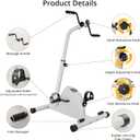 RYGEO Arm Leg Pedal Exerciser Bike Hand Arm Leg and Knee Peddler Adjustable Fitness Equipment for Seniors Cardio Exercise