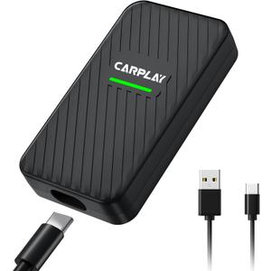Wireless CarPlay Adapter for iPhone - Plug & Play Convert Factory Wired to Wireless CarPlay Dongle Cars for Apple iOS Device, Support Online Upgrade Wide Compatibility for Cars from 2017
