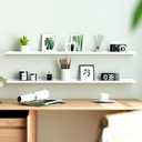 White Floating Shelves for Wall Decor, Long Wall Mounted Storage Shelf for Bedroom, Living Room, Bathroom, Kitchen, Nursery, Display Picture Ledge Shelf with Lip Set of 2-48 Inches, White, 47.2in