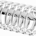 Kutesna 12 PCS Clear Plastic Shower Curtain Rings, Easy Snap Closure Shower Curtain Hooks