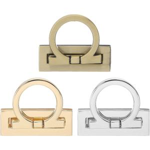 uxcell 3Set Turn Lock Clasp Kit, Press Lock Clasp Closure Twist Turn Locks Hardware Buckle Fasteners for Purse Leather Making (53x20mm, Gold, Silver, Bronze)