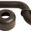 Westbrass A401-1-12 1-1/4" x 1-1/4" P-Trap with High Box Flange, Oi Rubbed Bronze