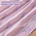 Tudomro Embroidery Lavender Flower Tulle Table Runner 9.2 ft Purple Lavender Spring Cheesecloth Table Runner 110 Inch Gauze Boho Farmhouse Dining for Home Wedding Birthday Baby Shower Christmas Decor