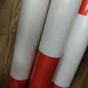 Kanayu 4 Pcs 4-6.9 ft Retractable Cone Bar Extendable Traffic Safety Cone Bar with Reflective Film Barricade for Parking, Road Construction,Cone Not Include (Red, White)