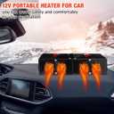DaisyInner 500w Car Heater 12 Volt Camping Heaters Windshield Heater Kit Window Defogger Defroster for Winter Automobile Windscreen Car Camper (12v)
