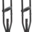 Air-Crutch Lightweight Walking Crutch, Adult Crutches for Walking with Comfortable Underarm Pads and Ergonomic Grips, Adjustable Height 4'7"-6'7", 300 lb Capacity, Black