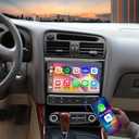 4+64G Car Stereo Radio for Lexus GS300 GS400 GS430 1998 1999 2000 2001 2002 2003 2004 2005 with Wireless CarPlay Android Auto 9'' Touch Screen Head Unit Bluetooth Radio with GPS WiFi AHD Backup Camera