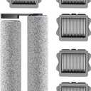 Vacuum Mop Replacement Parts Compatible with Tineco Roller Brush Replacement, Suitable with FLOOR ONE S5, FLOOR ONE S5 Pro Cordless Vacuum Cleaner, Set Includes 2 Roller Brushes and 5 Vacuum Filters