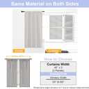 Simplebrand Ava Natural Blackout Curtains for Bedroom 63 Inch Length 2 Panels Set, Solid Thermal Insulated Energy Saving Rod Pocket Window Treatment Curtains Blackout Drapes, W40 x L63 Inch, Natural