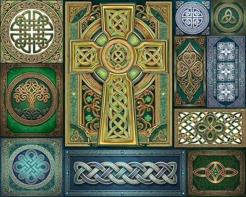 Springbok Celtic Knots 500 Piece Jigsaw Puzzle for Adults – Poster Now Included - Intricate Irish Art - Unique Cut Pieces – Made in USA