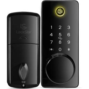 LOCKSTAR® Smart Door Lock • Keyless Entry Deadbolt Door Lock • Multiple Entry Methods – APP • Fingerprint Touch ID • Keypad Code • Card FOB • Traditional Key • Smart Home Devices