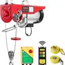 VEVOR 1320lbs Wireless Electric Hoist, 1150W 110V Electric Steel Wire Winch with Wireless Remote Control, 40ft Single Cable Lifting Height & Motor, for Garage Warehouse Factory