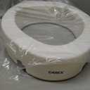 Carex 3.5 Inch Raised Toilet Seat with Arms, Elongated Toilet Seat Riser, Up to 250 lbs Capacity, Elevating & Raising Seat for Elderly & Handicap, Universal, Slip-Resistant with Padded Handles, White