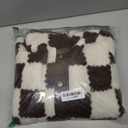 SHEWIN Jackets For Women Causal Sherpa Fall Jacket Loose Button Down Plaid Winter Coats (X-Large, Chestnut)