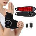 Upgraded 2.0 Red Light Therapy for Hands Wrist with Heat & Massage, 3000mAh Wireless Controller, Infrared & Red Light Wrist Brace & Hands Wrap Pad for Knee Ankle Foot Joint Faster Recovery Pain Relief