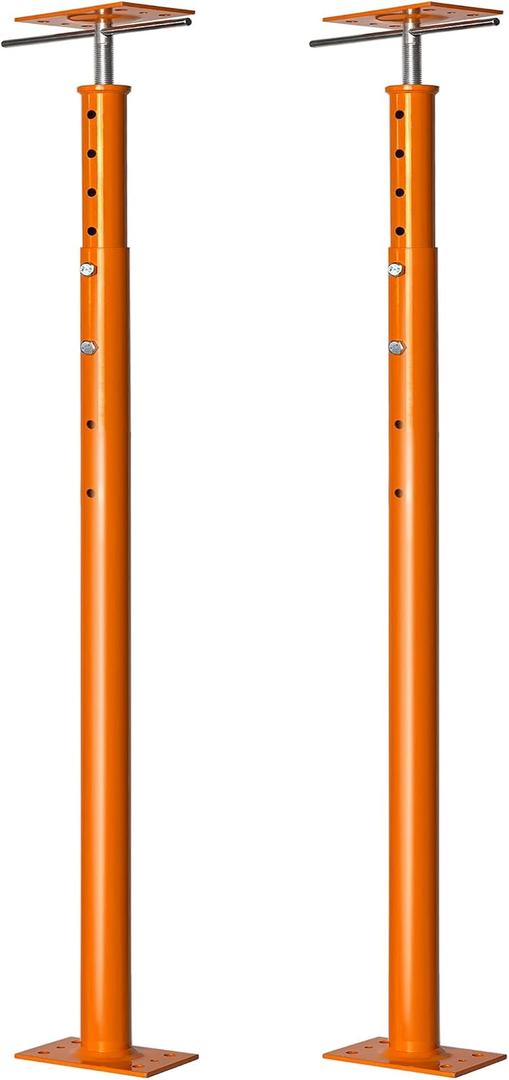 House Floor Jack, 48"-93" Adjustable Post Basement Support Pole Jacks, Heaty Duty Telescoping Jacks for Leveling, Floor Joist Jack for House Lifting Temporary Support, 18000 lbs Max Load Capacity