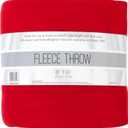 Trail maker 80x60 Fleece Throw Blanket Large Hypoallergenic Throw for Twin Bed, Couch, Livingroom, Chair Throw Cover (Red)