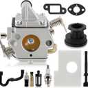 Carbhub MS170 Carburetor for Stihl MS170 MS180 017 018 Chainsaw with Air Filter Fuel Oil Line Spark Plug, Replaces C1Q-S57 C1Q-S57A C1Q-S57B 1130 120 0603, Stihl MS170 Carburetor