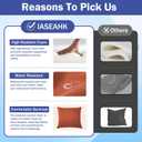 IASEAHK Outdoor Seat Cushion Set, Waterproof & Fade Resistant Patio Chair Cushions, Outdoors Cushion for Patio Furniture, 24 x 24 x 5.75 Inch, Outdoor Couch Cushions with Handle and Ties, Spice