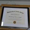 Americanflat 12.5x15 Diploma Frame with Shatter-Resistant Glass - Floating Frame with Engineered Wood - Signature Float Collection - Picture Frame for Wall Display - Black