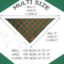 Realeaf Christmas Dog Bandanas 2 Packs, Reversible Red Green Plaid Dog Scarf, Xmas Pet Bandana for Boy and Girl, Premium Durable Fabric, Holiday Check Bandana for Small and Medium Dogs Pets (Small)