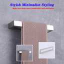 GERZWY Bath Towel Holder SUS304 Stainless Steel Towel Hanger Towel Ring for Bathroom Lavatory Wall Mount Contemporary Style, Brushed Finish HG1706-LS