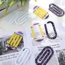 Teacher Supplies Back to School Jumbo Paper Clips Teacher Appreciation Gift 4 Inch Acrylic Paperclip Bookmark Gift Set Big Personalized Paper Clips for Book Lovers 12Pcs