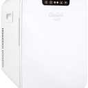 Cooluli 20 Liter Mini Fridge with Temperature Control - White Thermoelectric Cooler and Warmer for Bedroom, Office, Car, Dorm