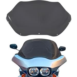 13" Wave Windshield Windscreen Compatible for 1996-2013 Harley Davidson Touring Road Glide EFI FLTRI/FLTR/FLTRU/FLTRXSE/FLTRXSE2/FLTRX/FLTRSEI for Road Glide Accessories, Black