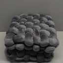 Wenqik 2 Pcs Knot Pillows Square Knotted Plush Throws Soft Accent Pillows Decoration Cushion for Couch Home Office Living Room Bedroom Bed Sofa Decor, 12'' x 13''(Dark Gray,Crystal Velvet)