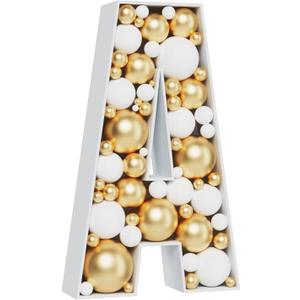 3FT Large Marquee Letters Mosaic Balloon Frame Pre-cut Foam Board Marquee Light Up Letters A for Birthday Party Decorations,Wedding,Baby Shower DIY Party Supplies (Letter A)
