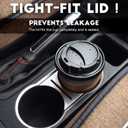 100 Pack - 12 oz Disposable Coffee Cups To Go with Lids Sleeves and Straws 100% Biodegradable & Compostable Pla Eco Friendly Paper Coffee Cups for Tea Coffee Hot Chocolate