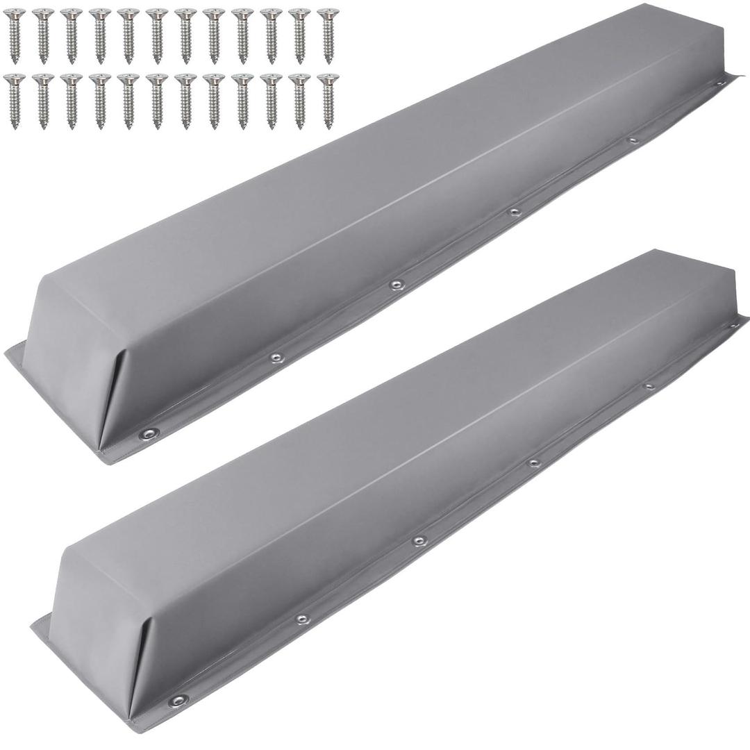 ORLANG 59" Dock Bumpers,PVC Dock Fenders with Stainless Steel Screws,Boat Dock Guards,Dock Post Bumper for Docking Edges, Piling, Vertical Poles, Horizontal Decks or Piers (Grey/2Pack)