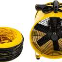 Utility Blower,16 Inch Exhaust Fan,2800R/MIN High Velocity Portable Ventilator,Air Extractor Fan with 32.8 Ft Duct Hose for Paint Booth,Industrial basement Ventilation of chicken houses and more