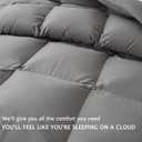 Luxury Down and Down Fiber Comforter, Medium Warmth All Season Duvet Insert, Ultra-Soft 750 Fill - Power Hotel Collection Comforter, Fluffy and Cozy - Queen 90 X 90