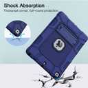 Azzsy Case for iPad 9th Generation/iPad 8th Generation/iPad 7th Generation (10.2 Inch, 2021/2020/2019 Model), Heavy Duty Shockproof Rugged Protective Case for iPad 10.2 inch (Navy Blue)