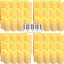 YOROXRG Set of 96 Waterproof Outdoor Flameless Candles, LED Candles with 4 Remote and Timer,(H 4" 5" 6" x D 2.2"),for Halloween Wedding Festival