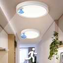 Ceiling Light with Motion Sensor 2 Pack, Flush Mount LED Ceiling Light Fixture Wired, 18W, 1600LM, 8 Inch, Auto On/Off Close to Ceiling Light for Hallway Closet Pantry Bathroom Stairs Garage Shower
