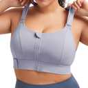 UBCUTE High Impact Sports Bra for Fuller Bust Women with Adjustable Strap, High Support Wireless Workout Bras GMY Running Fitness Yoga Black M (Black, M)