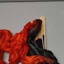 KIKIGOAL 1 Pair(Left+Right) Women Real Silk Belly Dance Fan Veil, Length 180cm Width 90cm