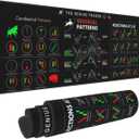 Stock Market Invest Day Trader Trading Mouse Pad Chart Patterns Cheat Sheet, Large Computer Mouse Pad for Home Office, Desk Mat with Stitched Edges 800x300mm*3mm Thickness