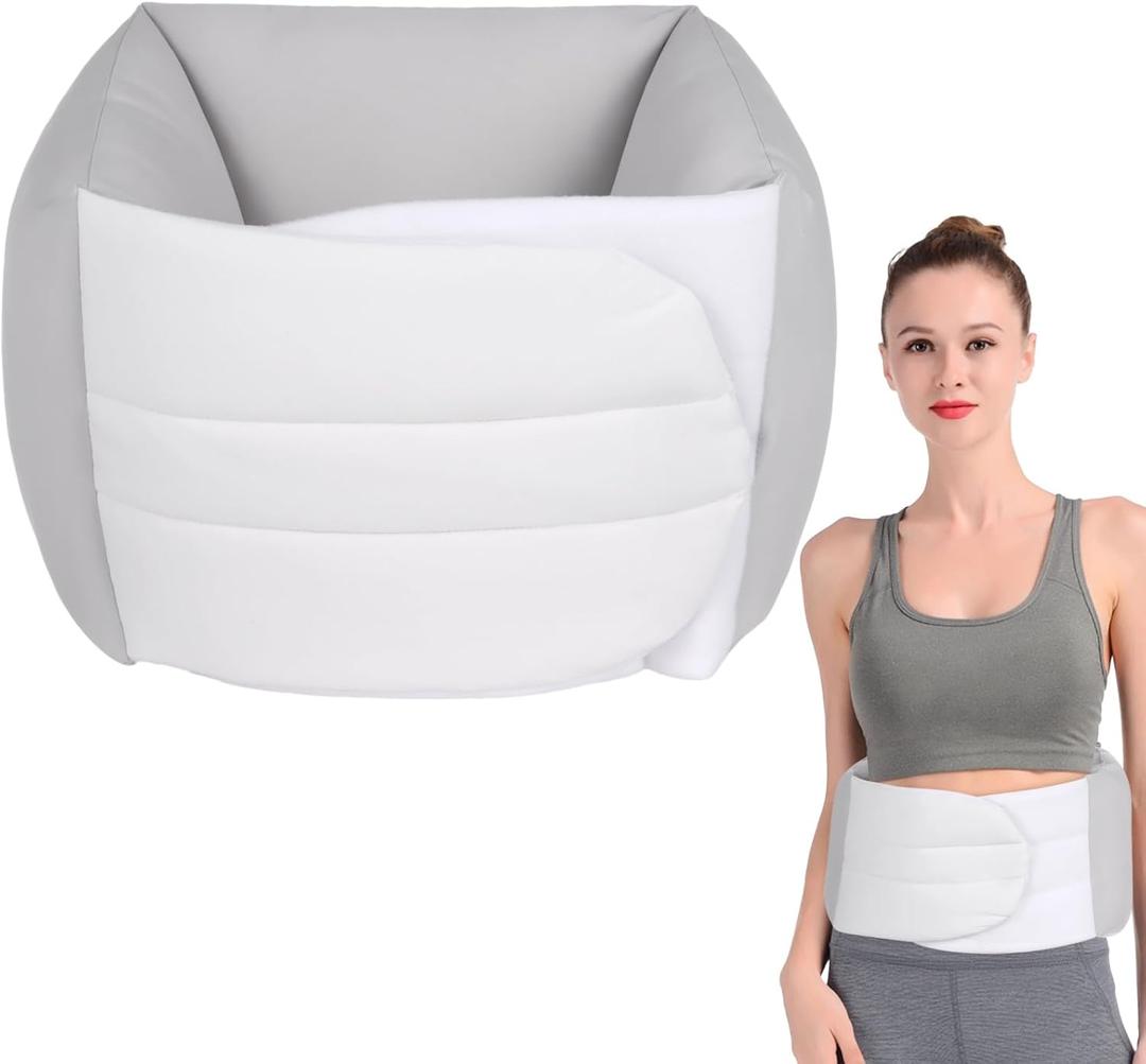 Lumbar Support Pillow for Sleeping, Adjustable Wrap-Around Cushion, Soft Supportive Sleeping Pillow, 360 Waist Fit, Breathable Ice-Skin Fabric Lumbar Support for Side Back Stomach Sleepers